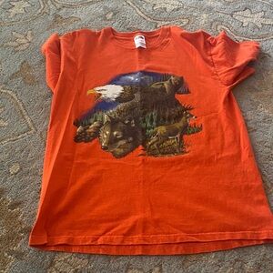 Vintage Orange Graphic Wildlife T-Shirt M $60